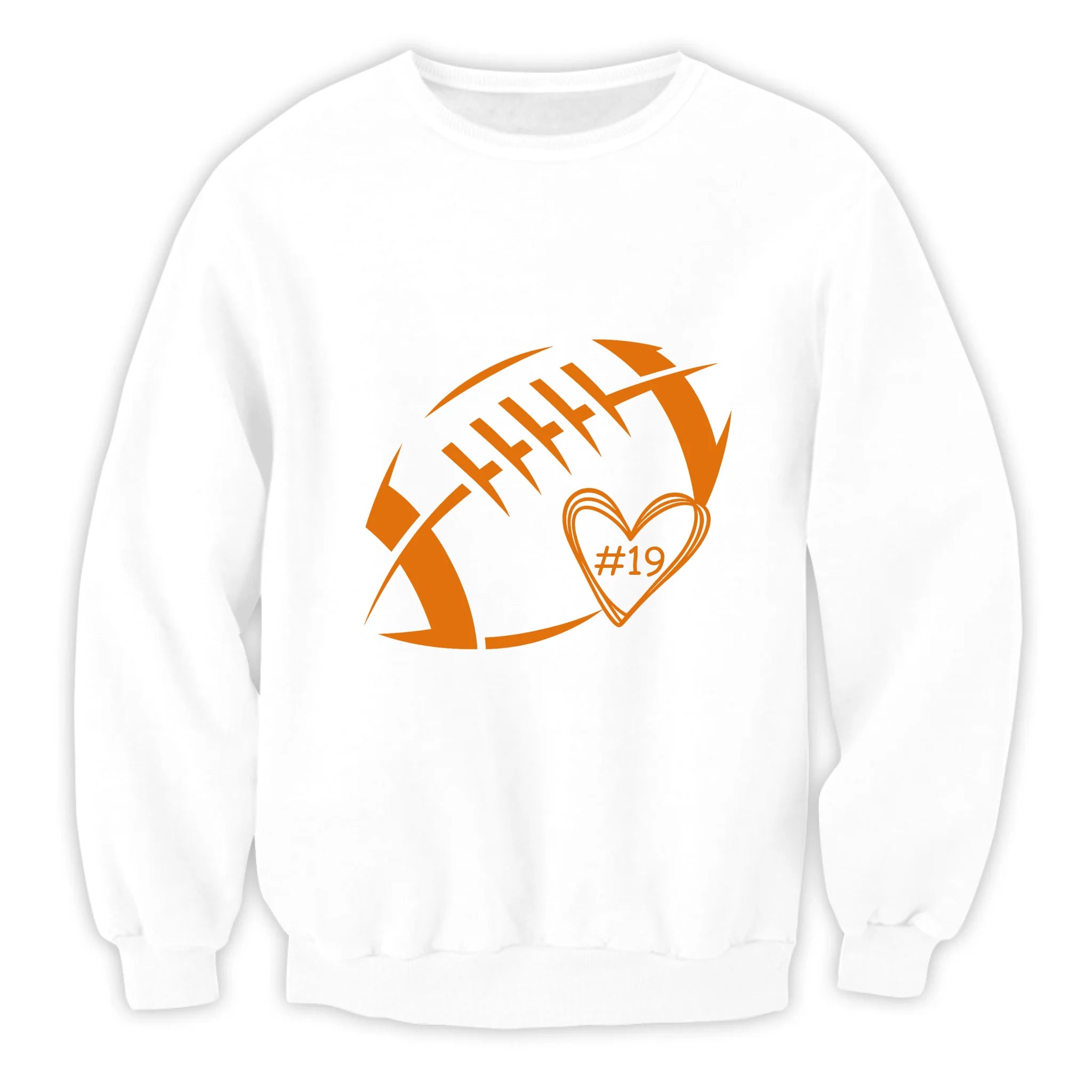 Football Heart & Number - Personalized T-Shirt, Game Day Football, Custom Player Number