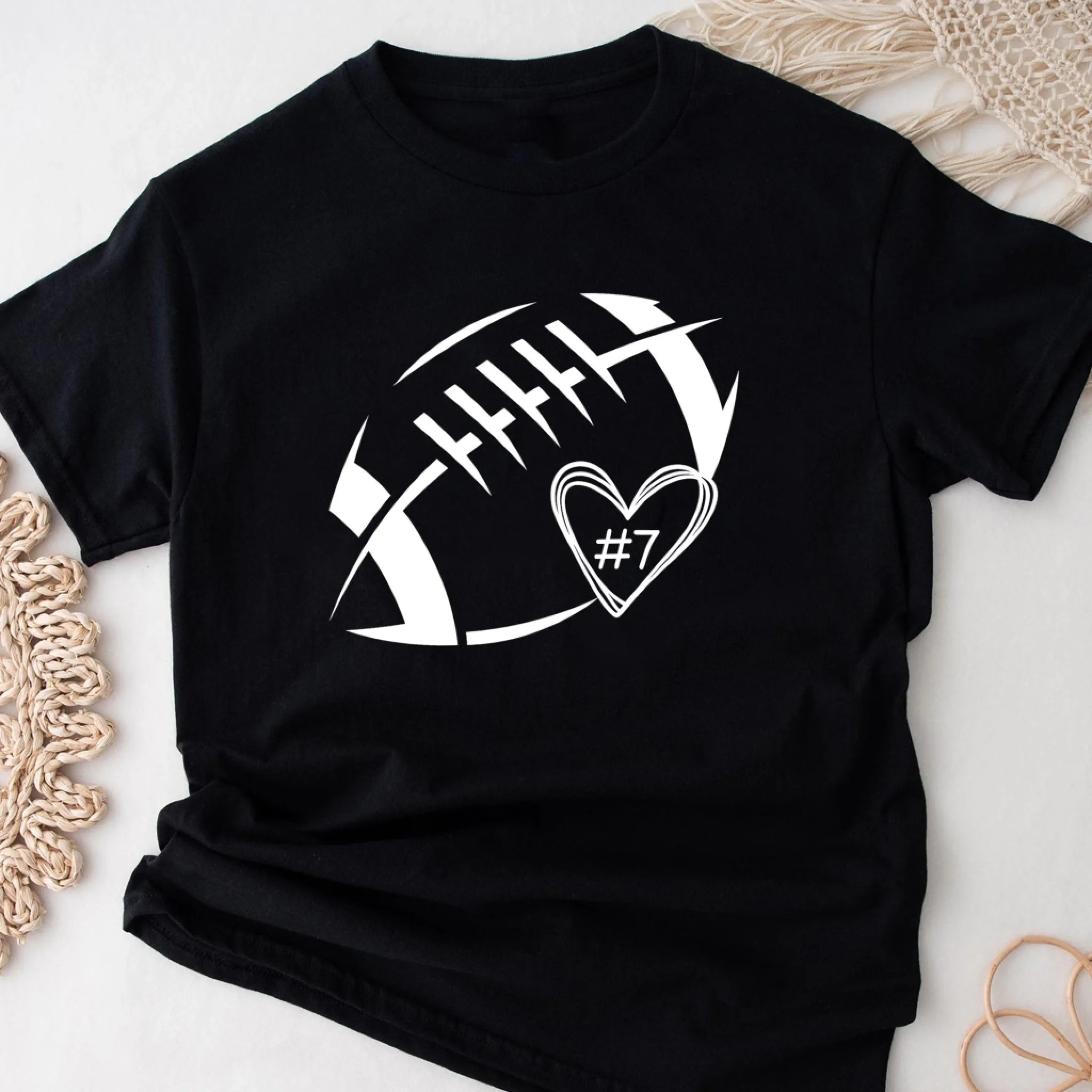 Football Heart & Number mk 3