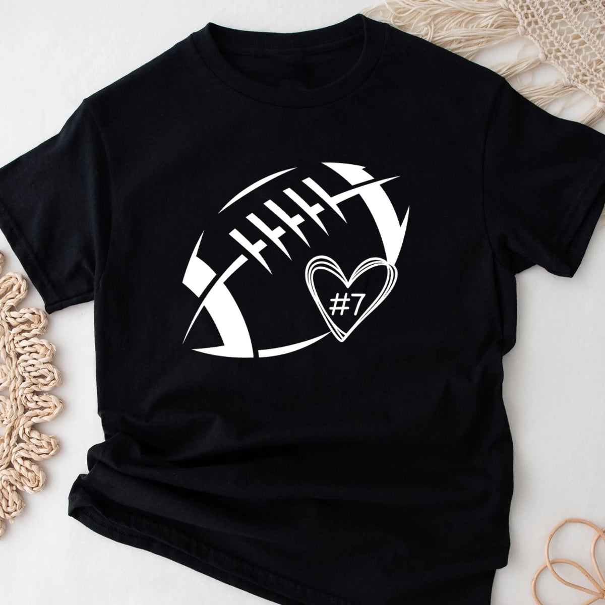 Football Heart & Number mk 3