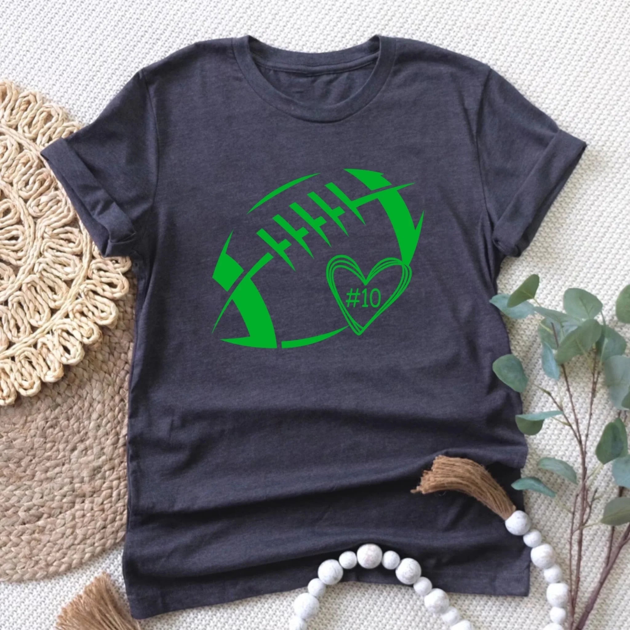 Football Heart & Number mk 7