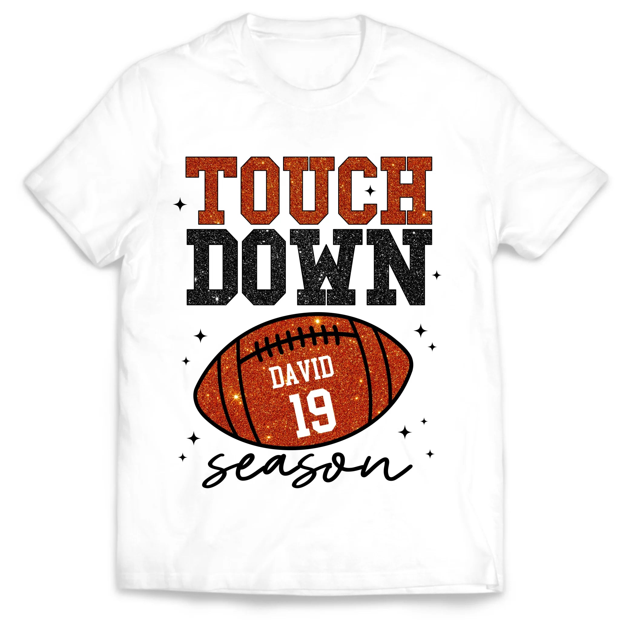 Touch Down Season - Personalized T-Shirt, Gift For Football Mom, Football Fan
