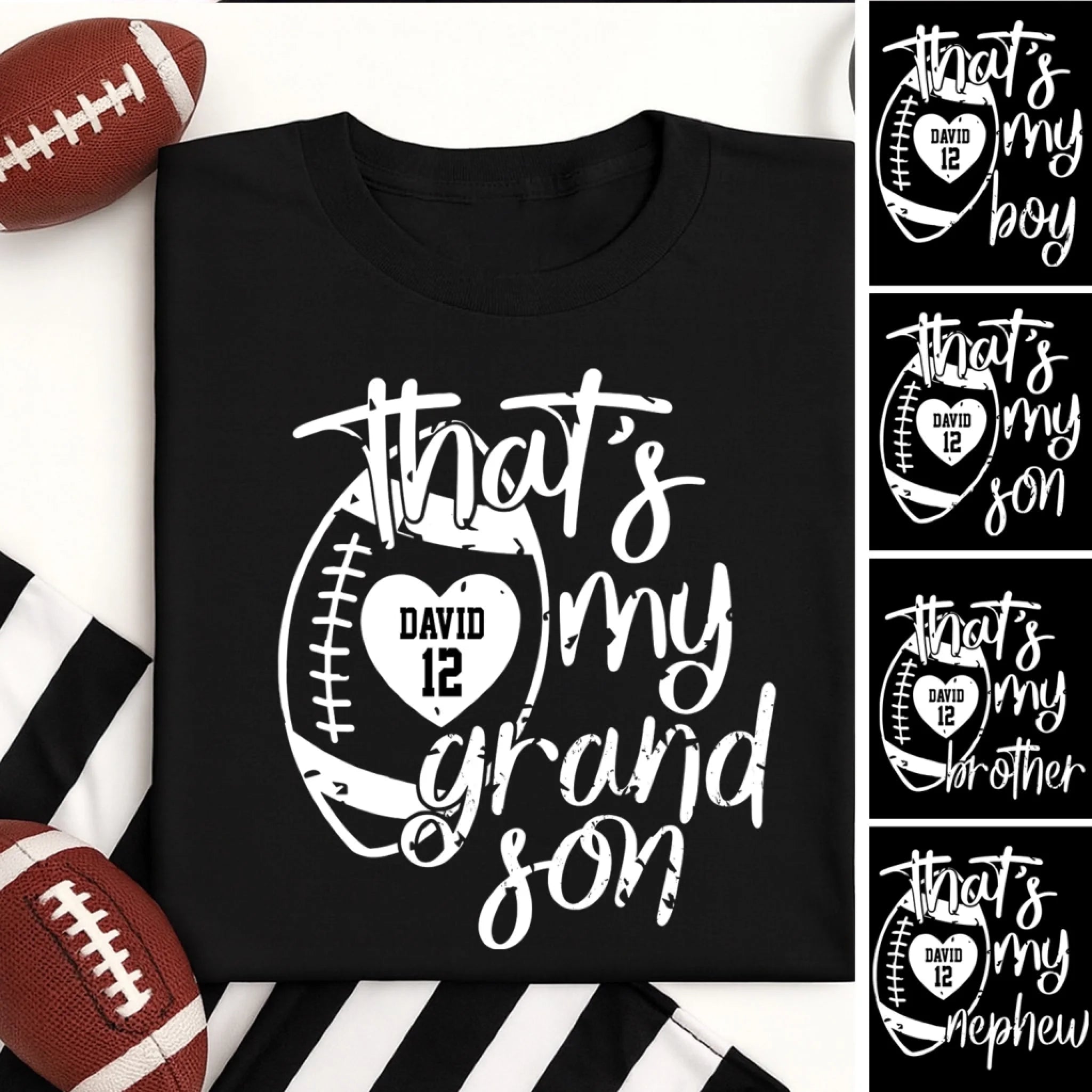 That's My Grandson - Personalized T-Shirt, Gift For Football Fan, Football Mom/ Grandson