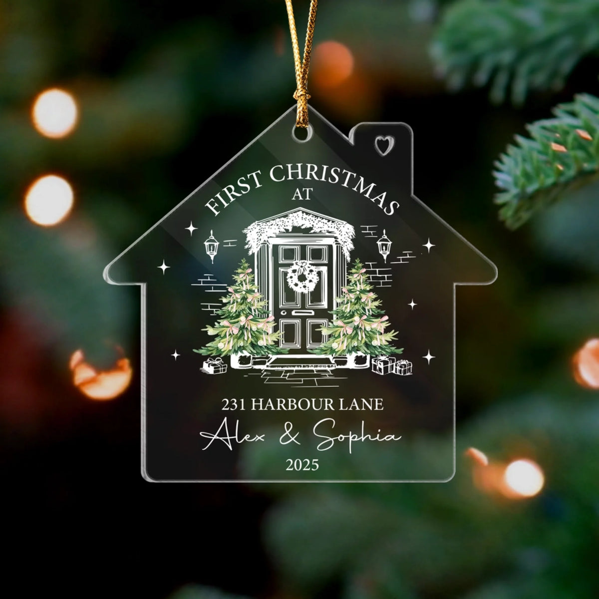 New House First Christmas In Our New Home - Personalized Acrylic Ornament, Housewarming, First Home