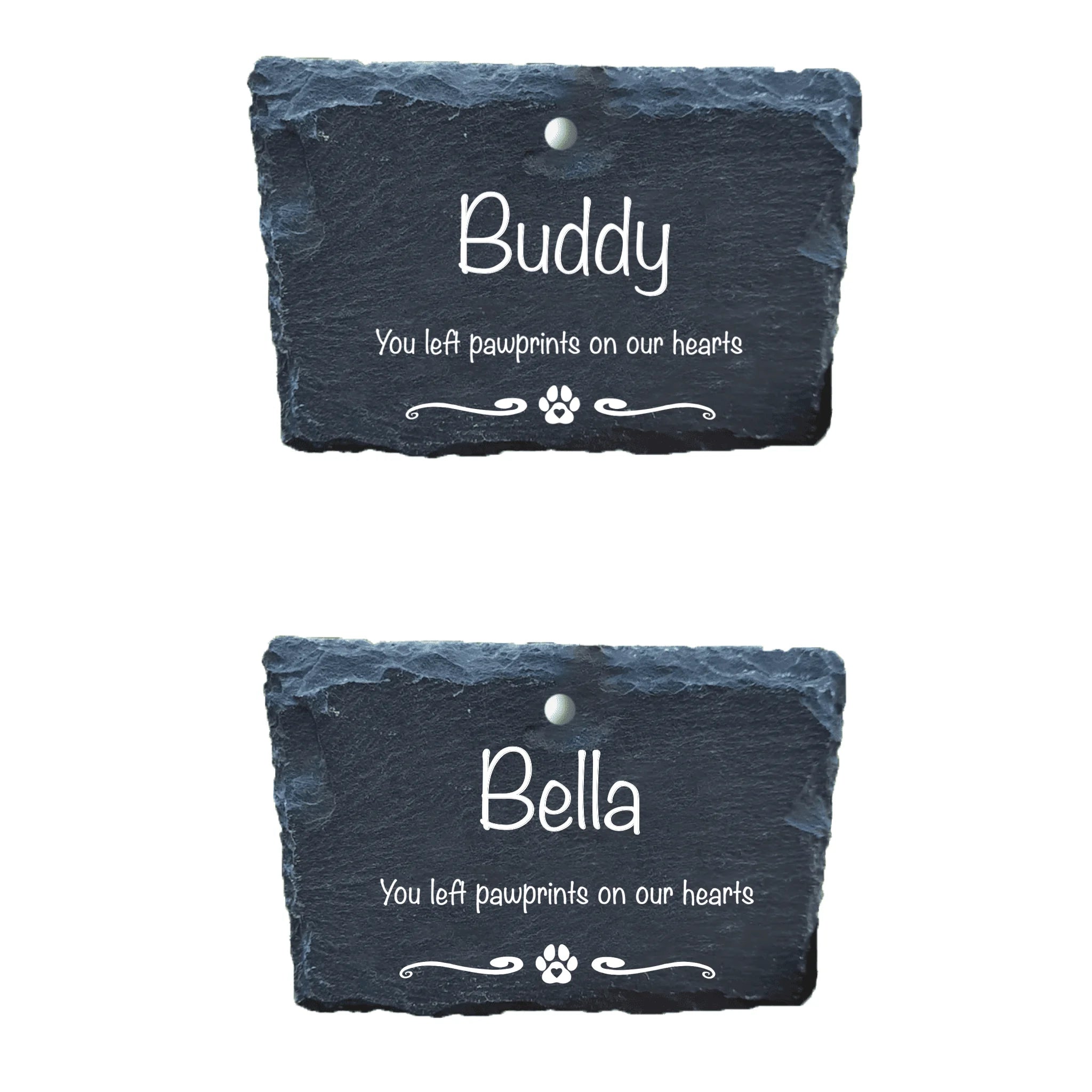Pet Memorial Garden Slate and Hook / Pet loss / Oval Memorial Plaque / Loss of Dog / Pet Bereavement Gift / Garden Memorial - GS01