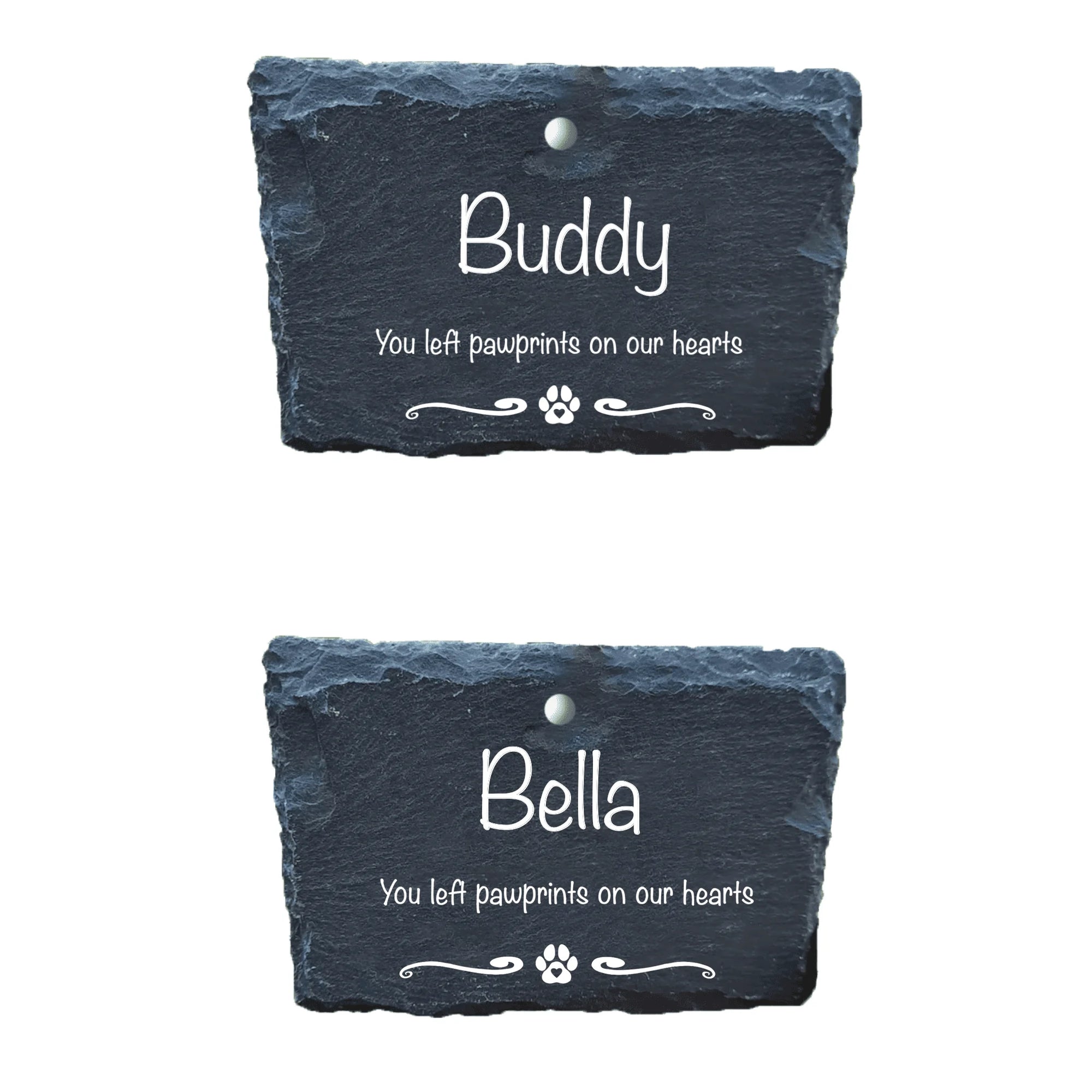 Pet Memorial Garden Slate and Hook / Pet loss / Oval Memorial Plaque / Loss of Dog / Pet Bereavement Gift / Garden Memorial - GS01