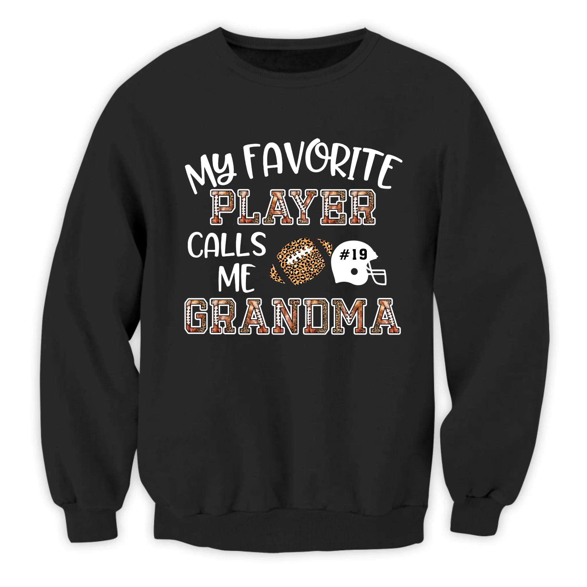 My Favorite Player Calls Me Grandma - Personalized T-Shirt, Football Shirt for Mom/Grandma, Football Grandma Game Day Shirt