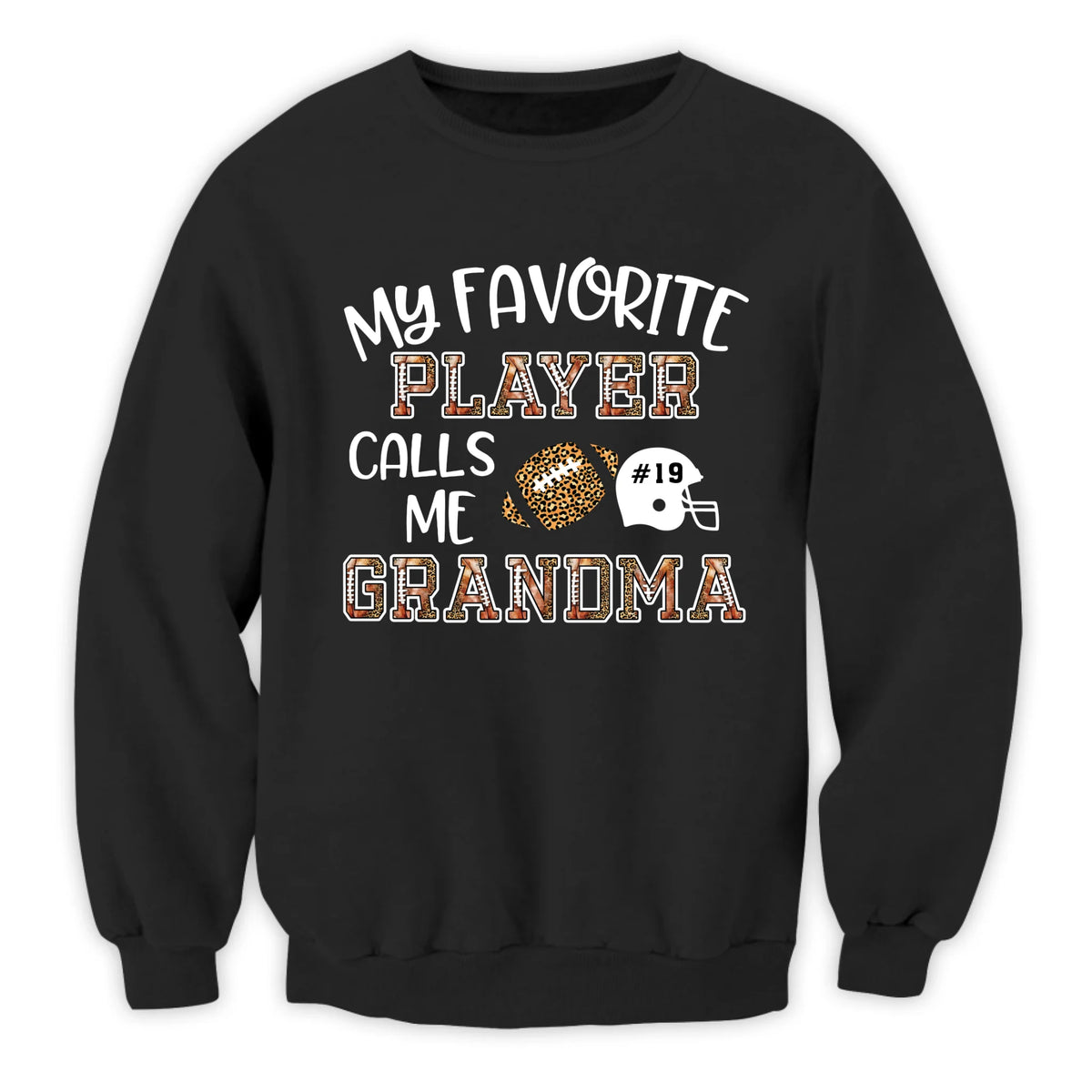 My Favorite Player Calls Me Grandma - Personalized T-Shirt, Football Shirt for Mom/Grandma, Football Grandma Game Day Shirt