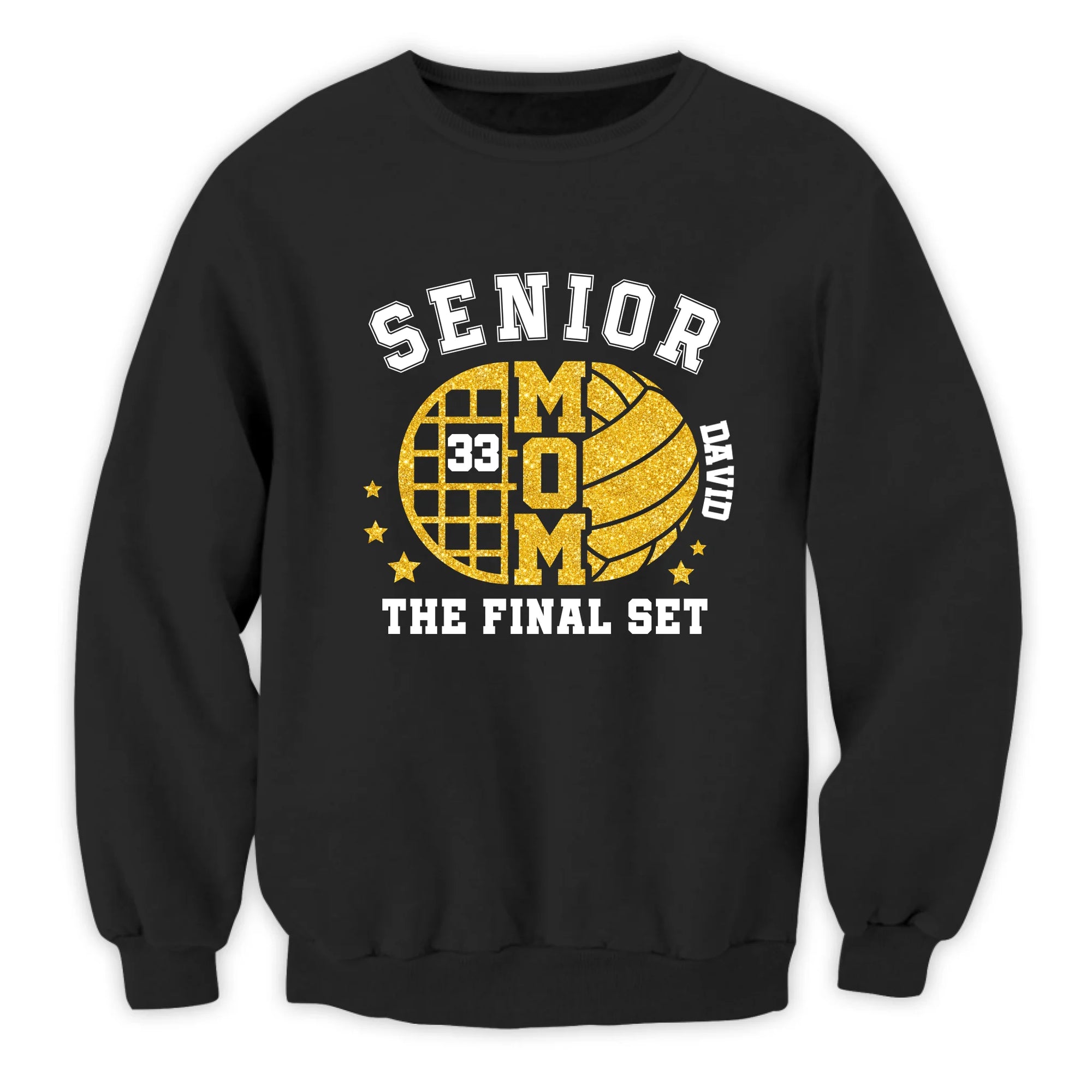 Volleyball Senior Mom The Final Set - Personalized T-shirt, Custom Volleyball Grandma/Mom T-Shirt