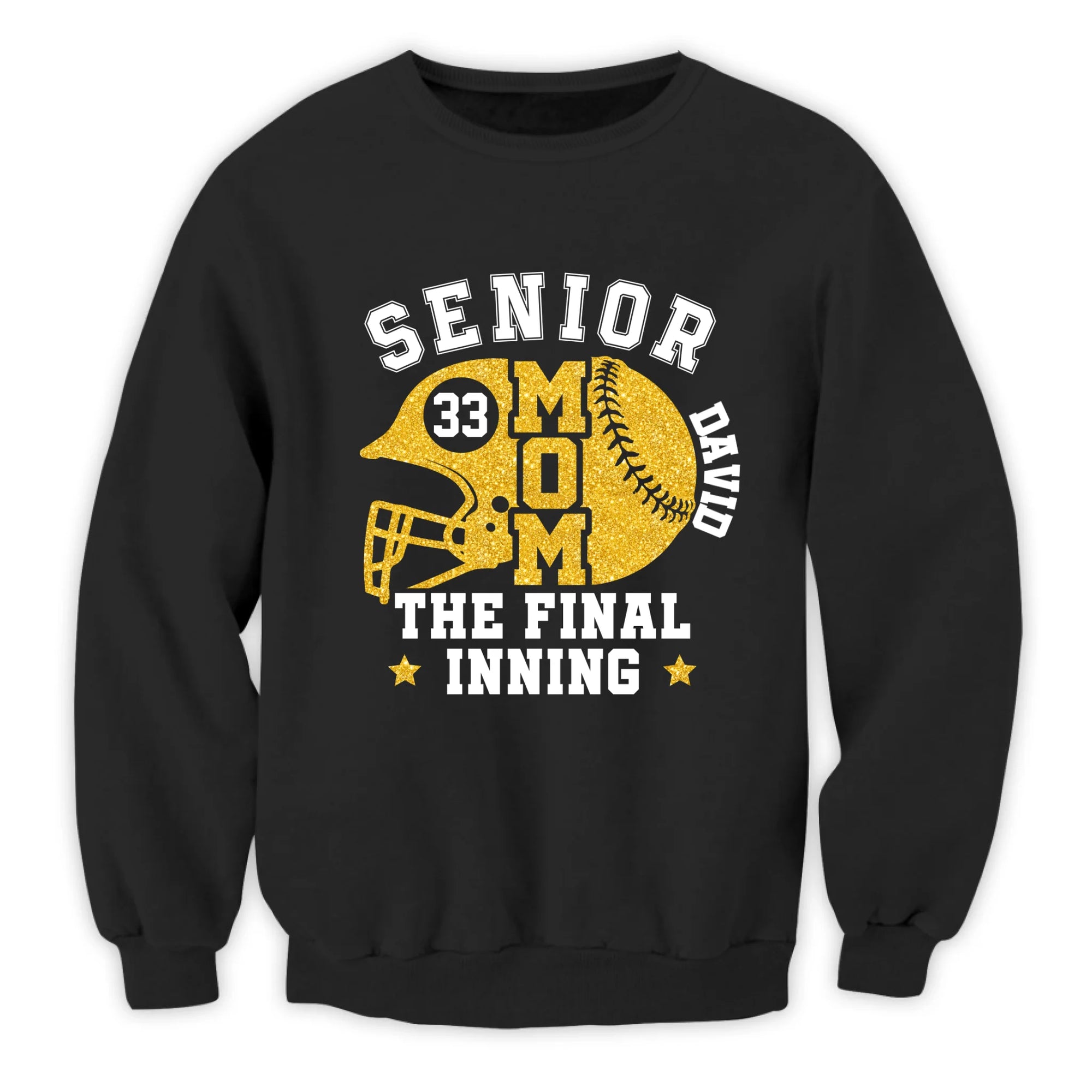 Baseball Senior Mom the Final Inning - Personalized T-shirt, Custom Baseball Grandma/Mom T-Shirt