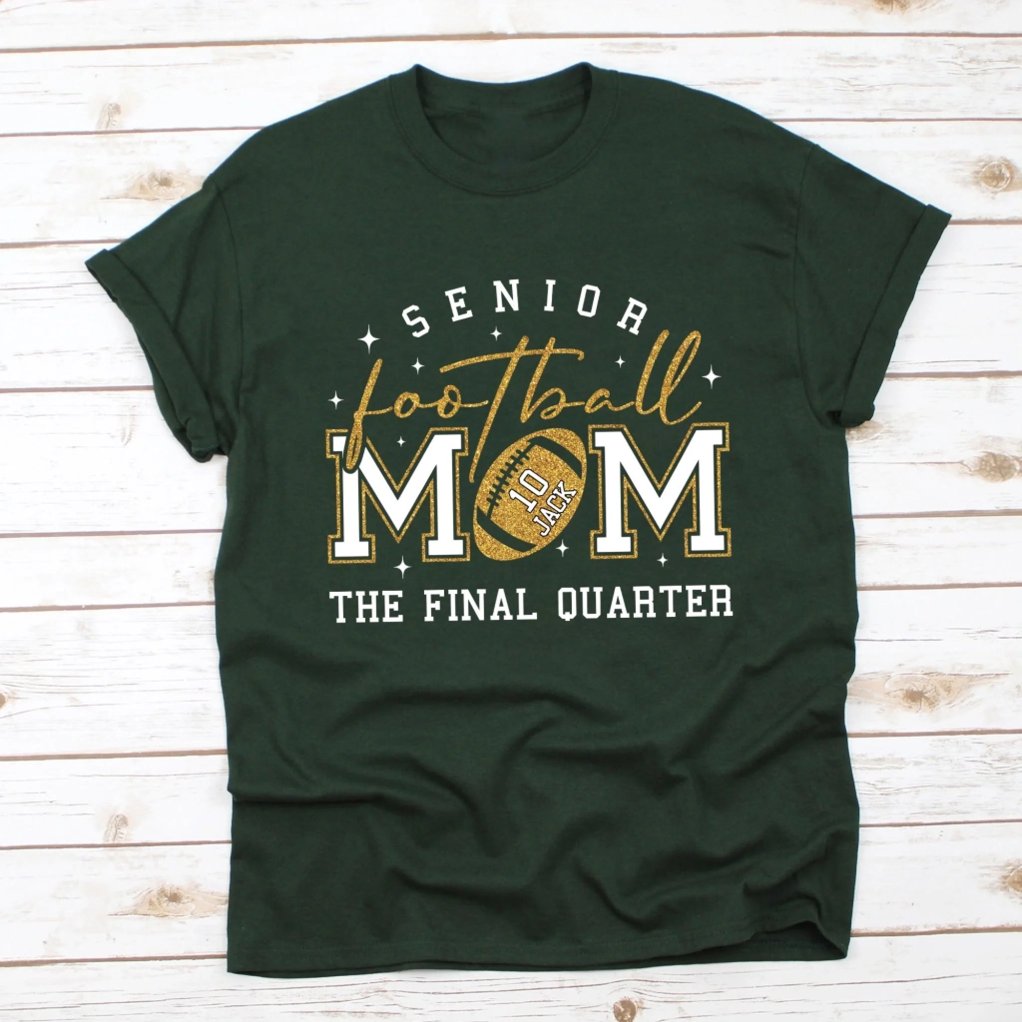 Glitter Senior Football Mom The Final Quarter mk 5