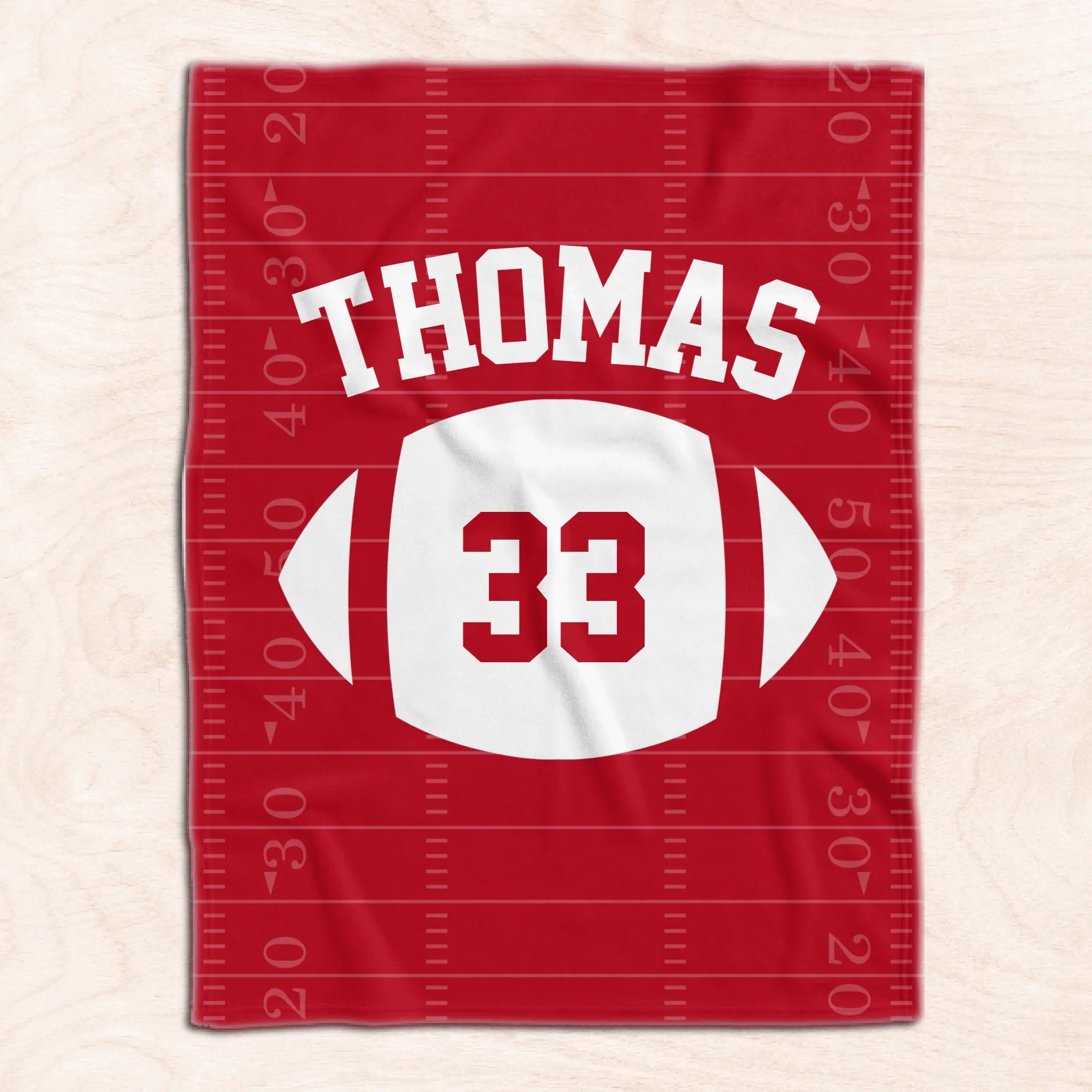 Custom Football With Name And Number - Personalized Blanket, Gift For Football Lover