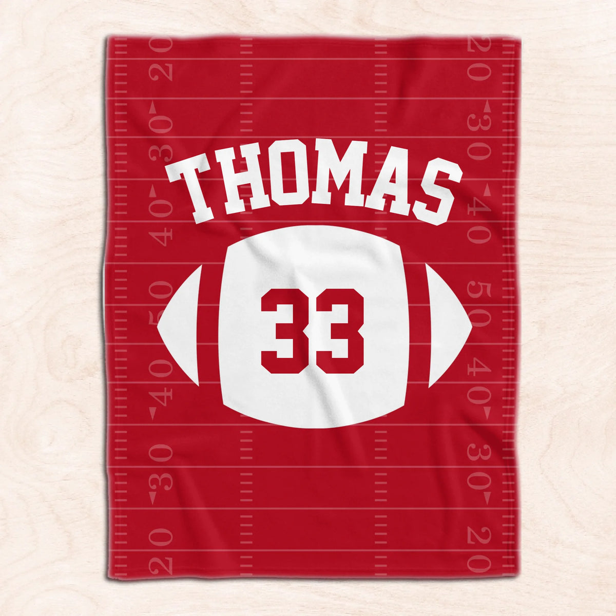 Custom Football With Name And Number - Personalized Blanket, Gift For Football Lover
