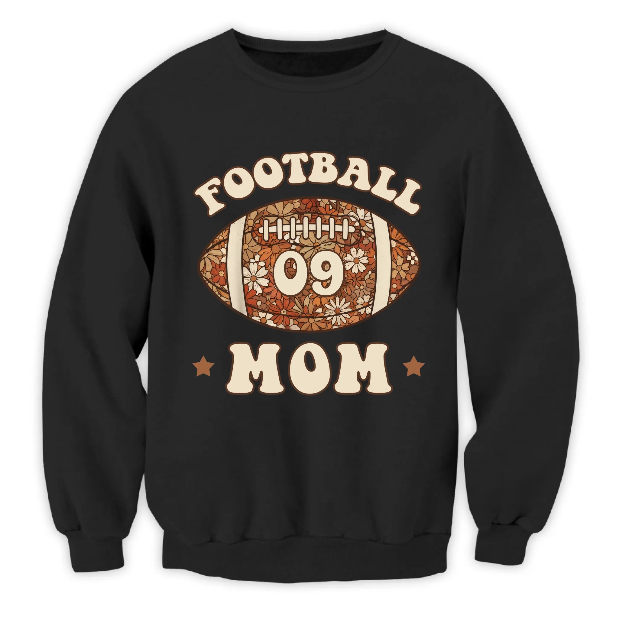 Floral Football Mom/Grandma - Personalized T-Shirt, Gift For Football Family, Football Lover Shirt