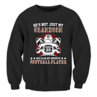 He’s Not Just My Child He’s My Pride On The Field - Personalized T-Shirt, Football Fan, Football Mom/ Grandma