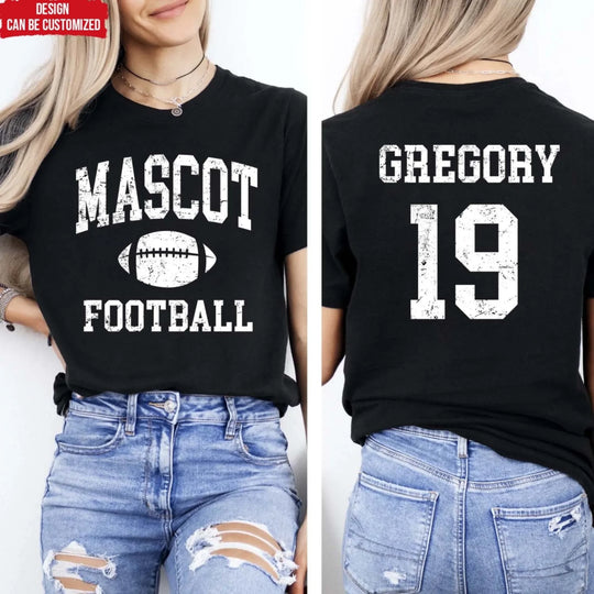 Game Day Football Mom - Personalized T-Shirt, Gift For Football Mom/ Grandma, Football Fan