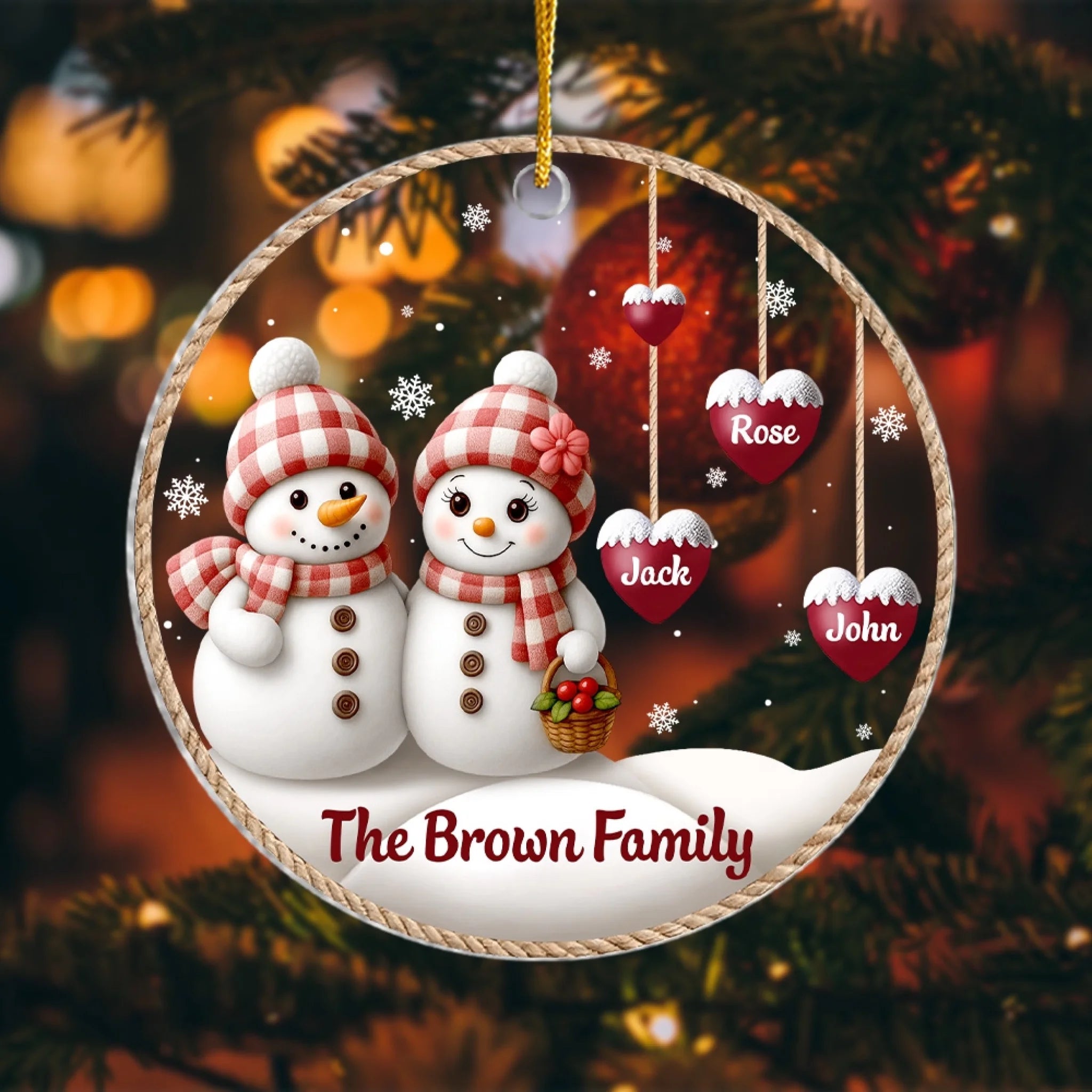 Family Snowman And Their Little Hearts mk 5