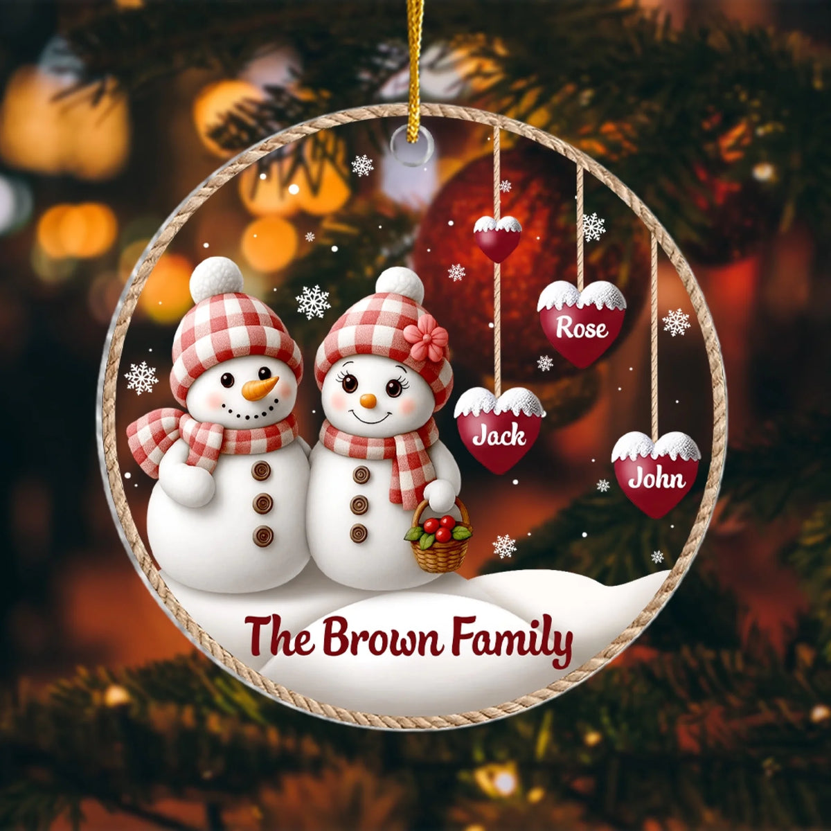 Family Snowman And Their Little Hearts mk 5