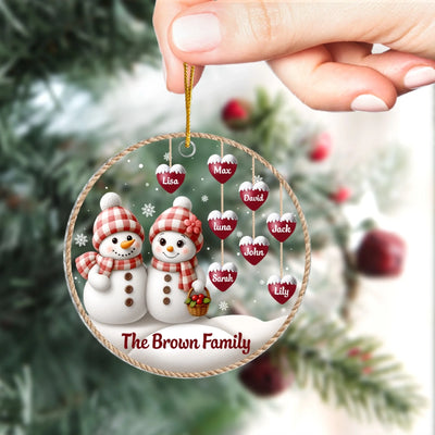 Family Snowman And Their Little Hearts mk 4