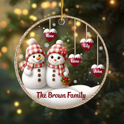 Family Snowman And Their Little Hearts mk 2