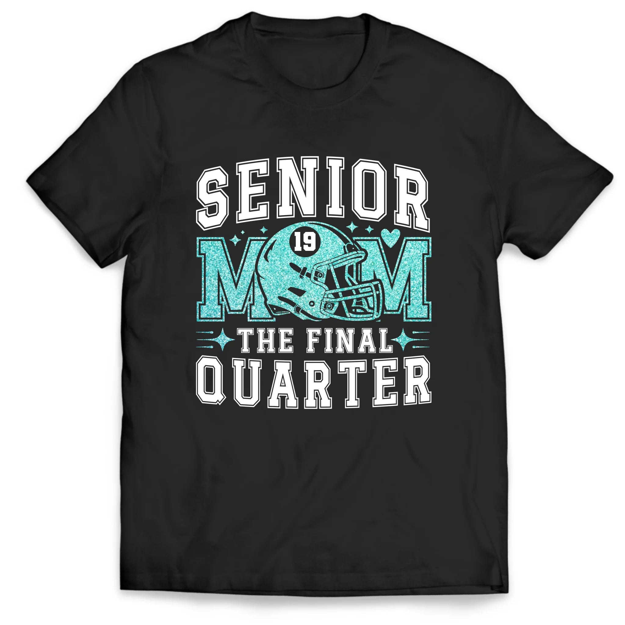 Football Senior Mom Glitter - Personalized T-shirt, Gift for Football Mom, Game Day Shirt For Mom