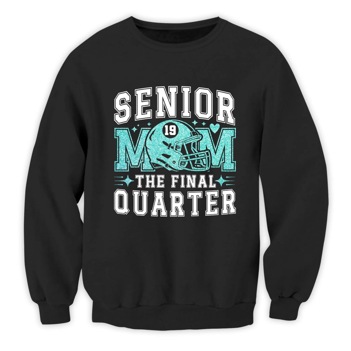 Football Senior Mom Glitter - Personalized T-shirt, Gift for Football Mom, Game Day Shirt For Mom