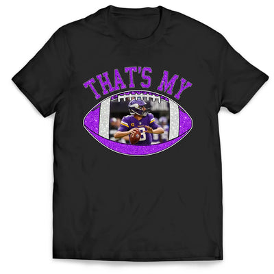 Custom Photo Football, That's My Grandson - Personalized T-Shirt, Gift For GrandParent