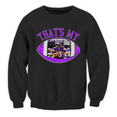 Custom Photo Football, That's My Grandson - Personalized T-Shirt, Gift For GrandParent