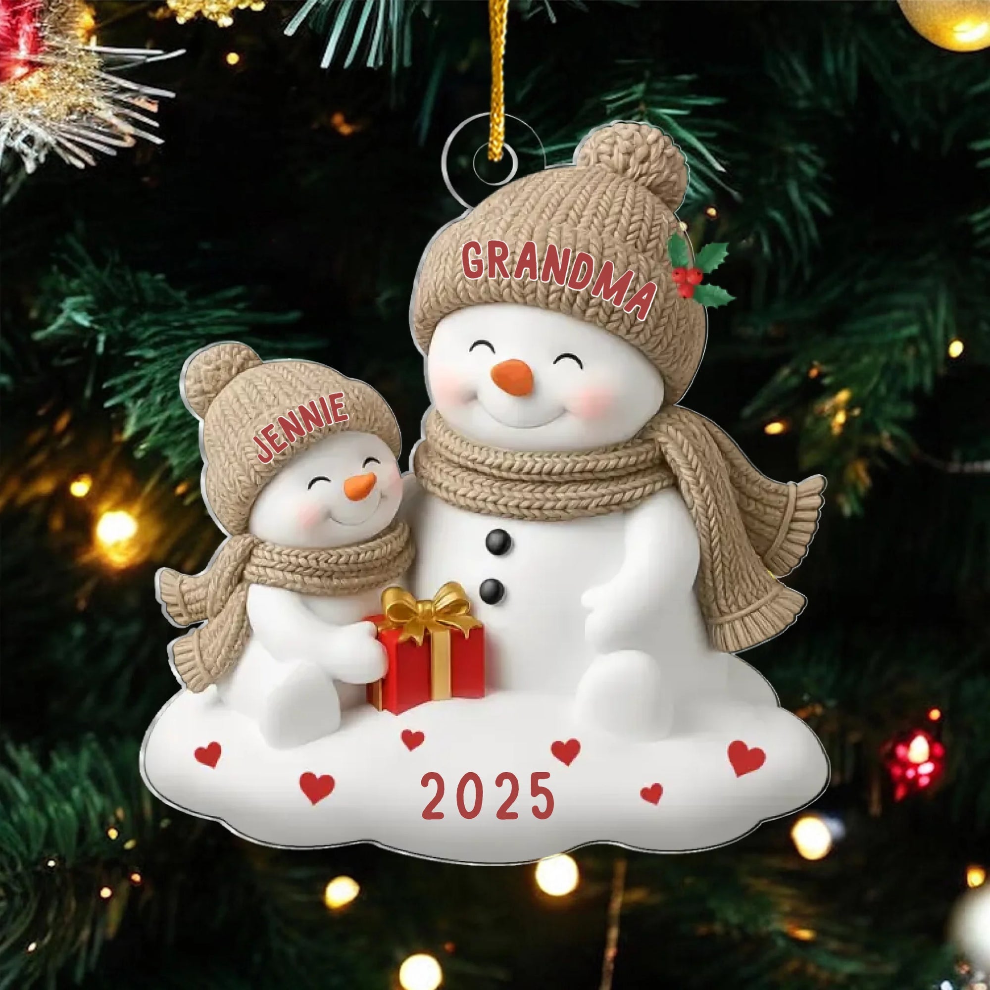 Grandparents And Kids Snowman At Christmas mk preview 1