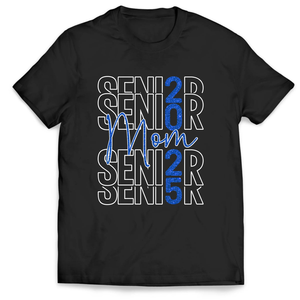 Senior Football 2026 Glitter Mom/Grandma - Personalized T-shirt, Gift For Football Mom Or Grandma, Football Family Shirt