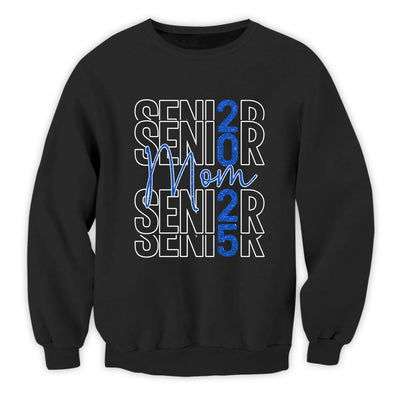 Senior Football 2026 Glitter Mom/Grandma - Personalized T-shirt, Gift For Football Mom Or Grandma, Football Family Shirt