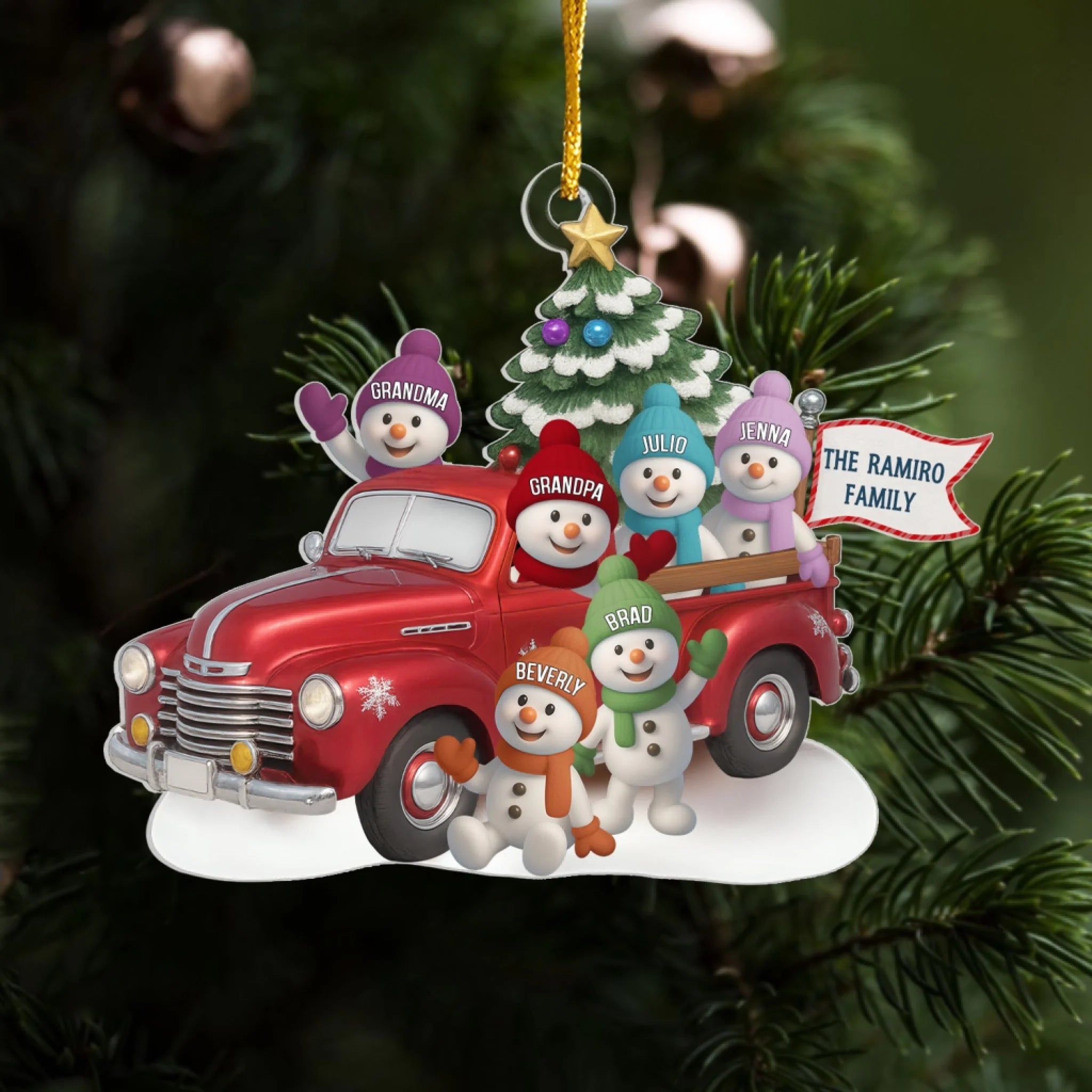 Grandparents And Kids Snowman At Christmas mk preview 1