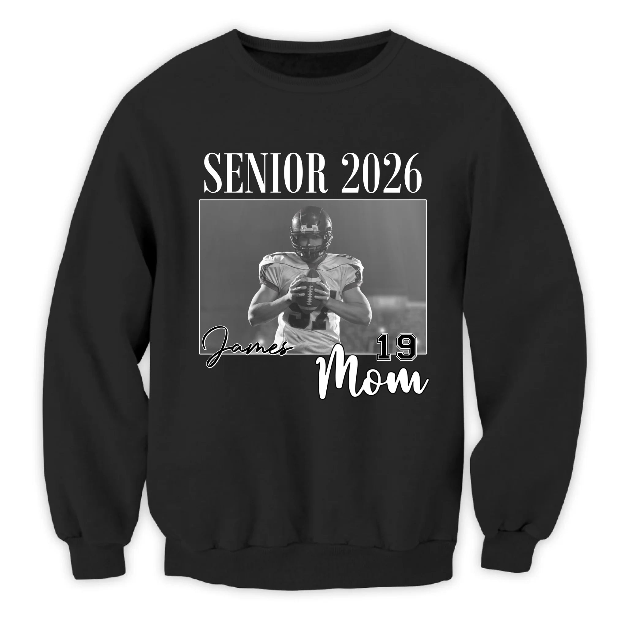 Custom Photo Football For Mom, Grandma - Personalized T-Shirt, Gift For Football Lover