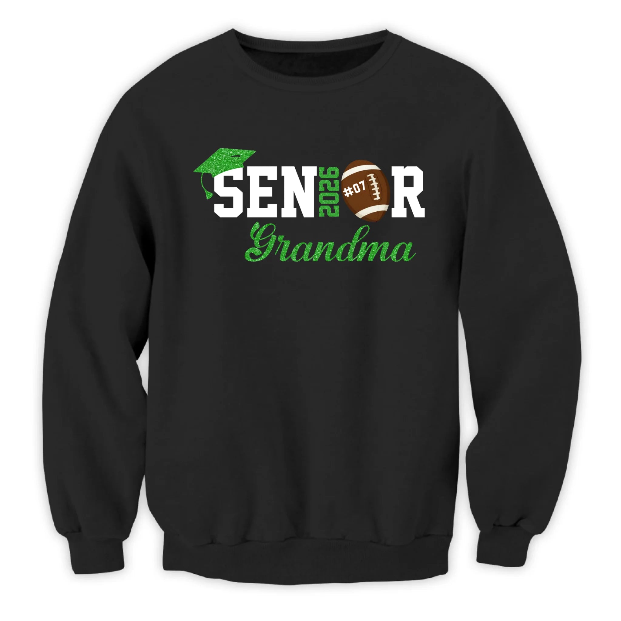 Glitter Senior 2026 Football Family - Personalized T-Shirt, Football Matching T-shirt, Family Gift, Football Lover Gift