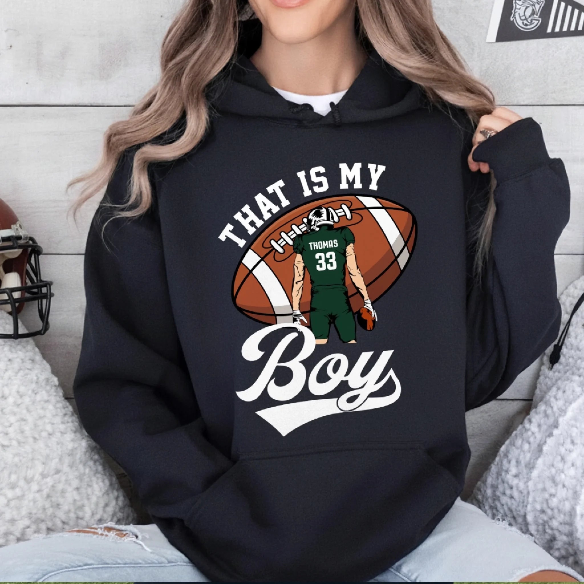 Football Game Day, That Are My Boys - Personalized Hoodie, Gift For Football Lover