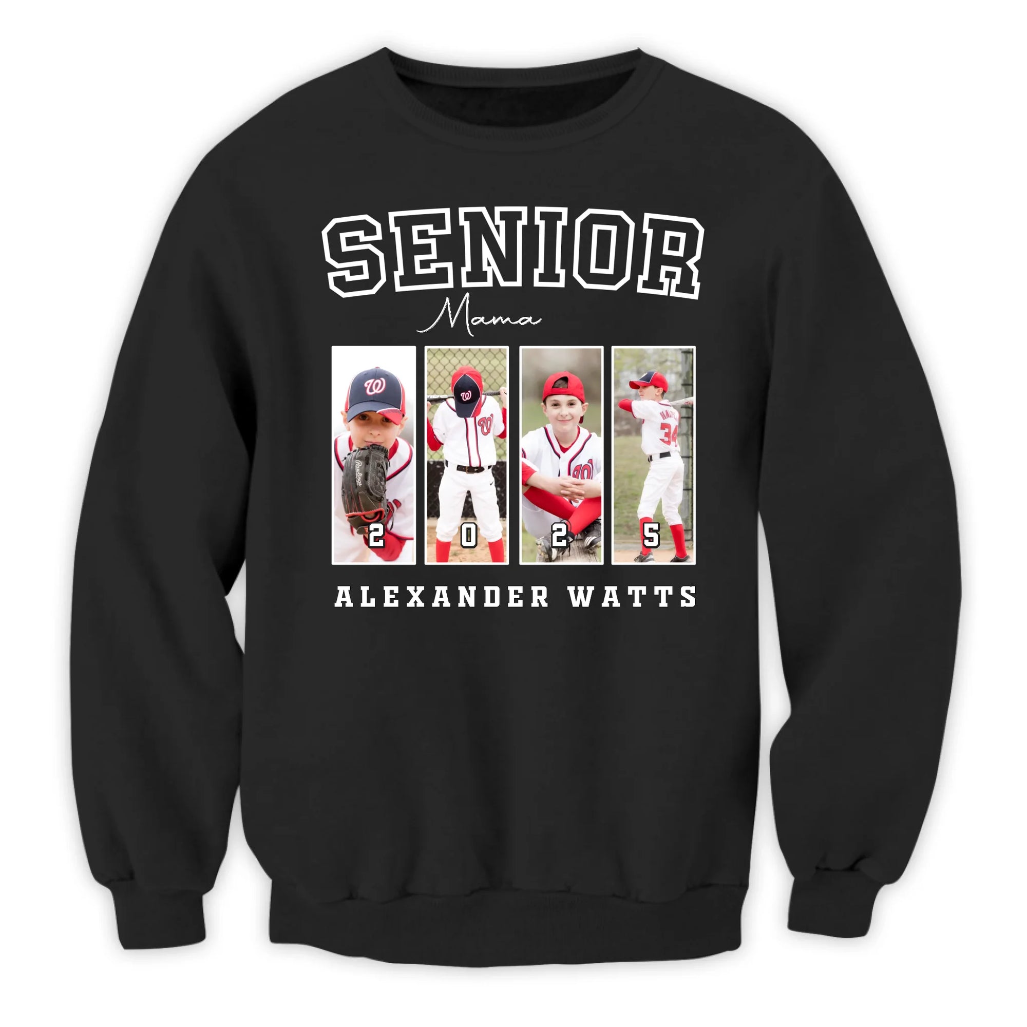 Custom Photo Colored Senior Mom  - Personalized Hoodie, Sport Mom Gift, Graduation Family Shirt