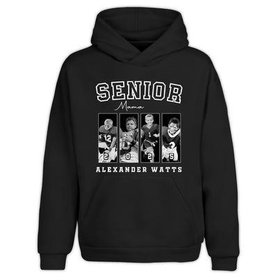Custom Senior Football Mama - Personalized Hoodie, Custom Photo Football Mom Hoodie, Gift For Football Mom/Grandma