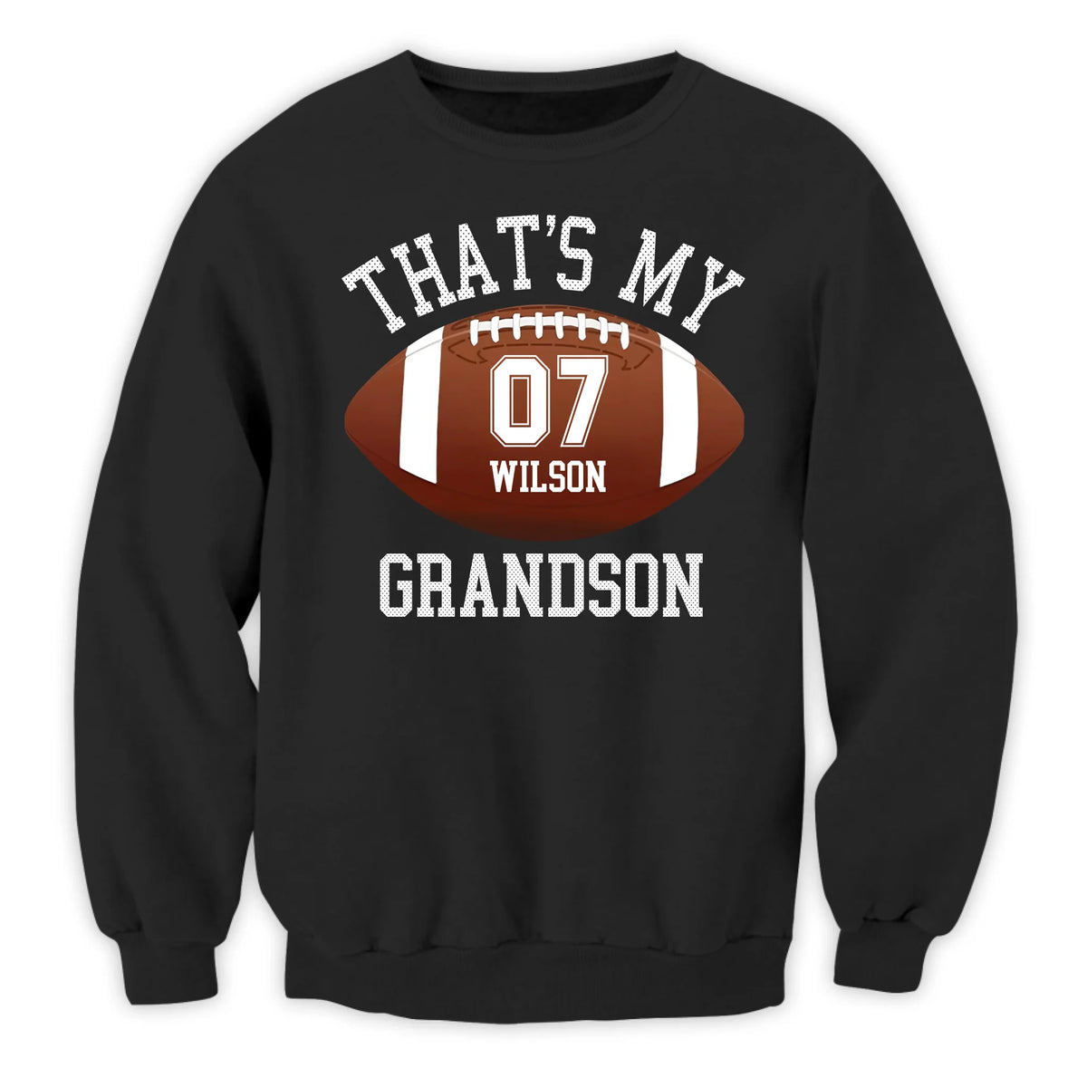 Proud Football Grandma That's My Grandson - Personalized Hoodie, Gift For Football Grandma/Grandpa