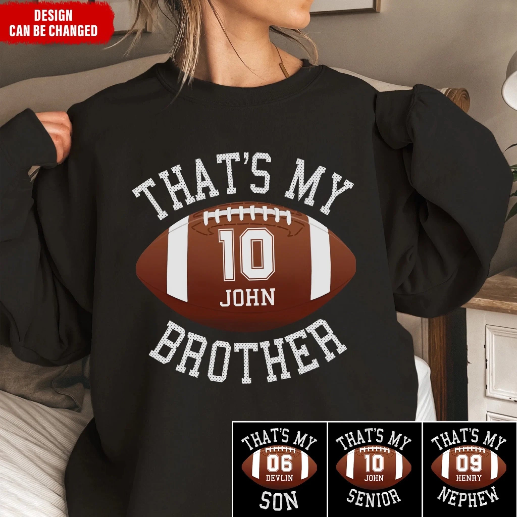 Proud Football Grandma That's My Grandson - Personalized Hoodie, Gift For Football Grandma/Grandpa