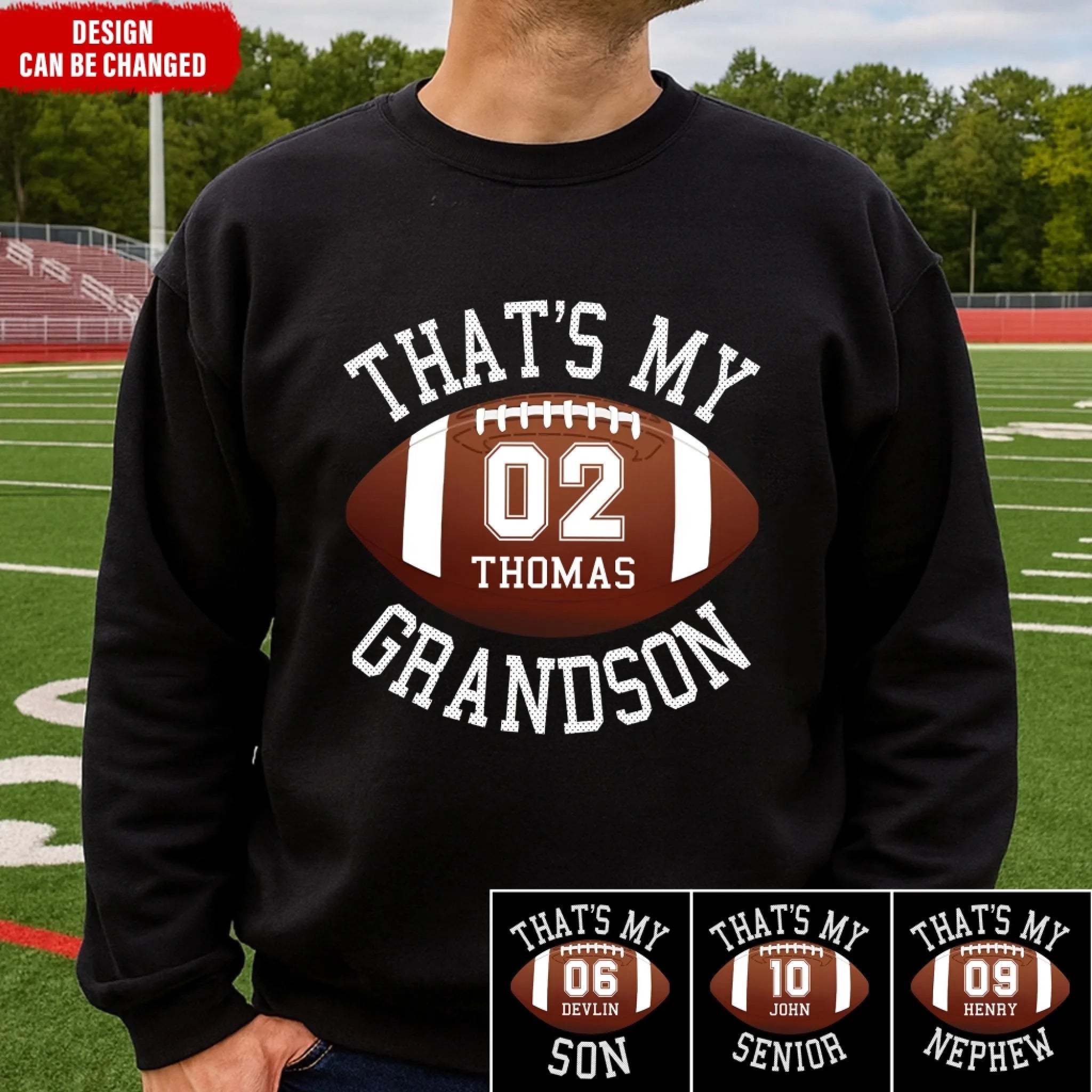 Proud Football Grandma That's My Grandson mk ads 2