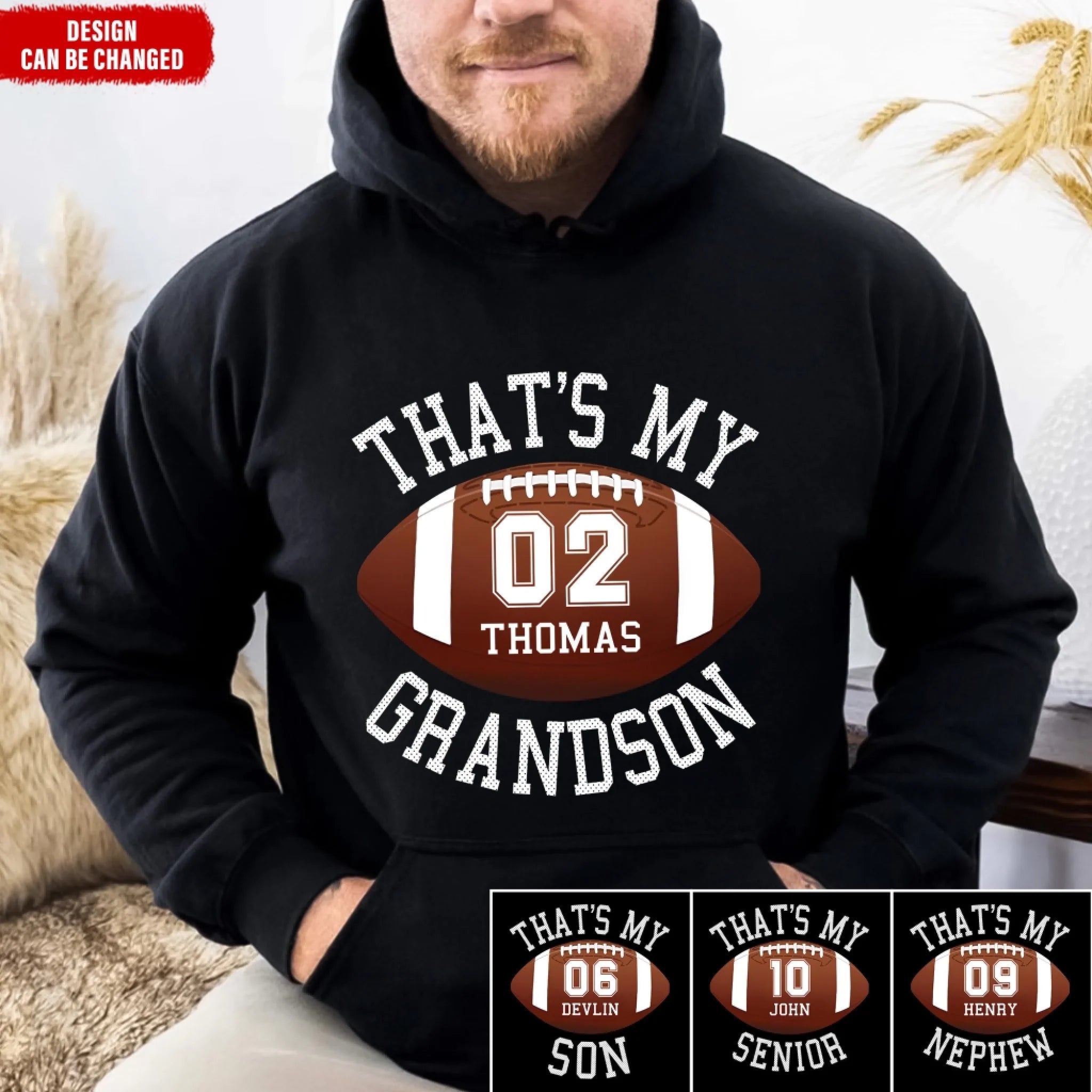 Proud Football Grandma That's My Grandson mk ads 1