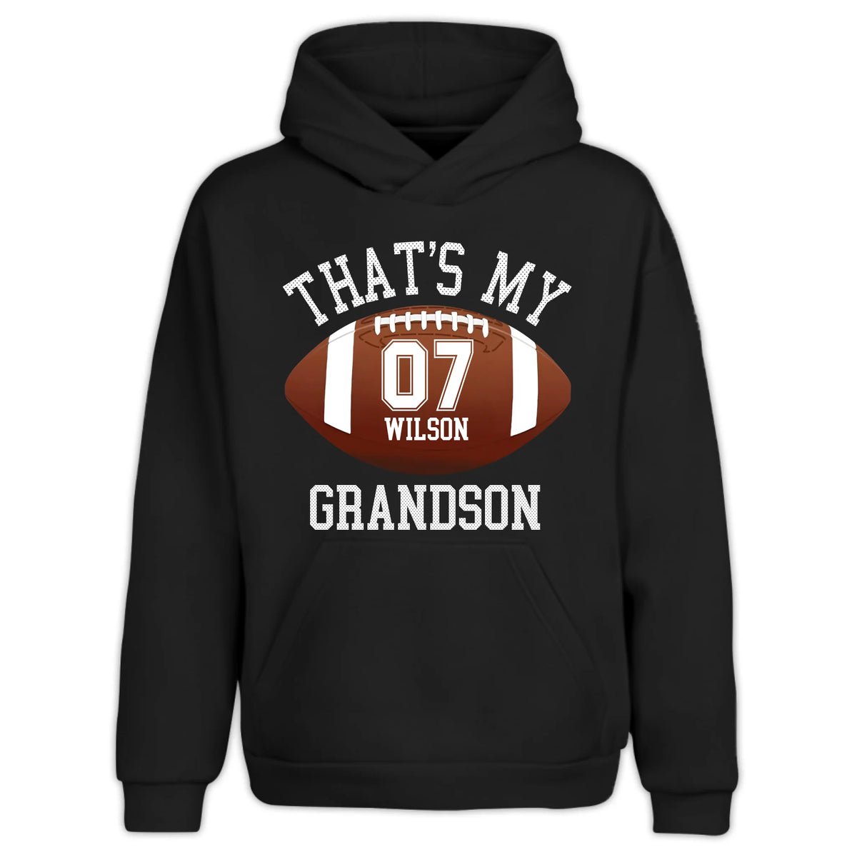 Proud Football Grandma That's My Grandson - Personalized Hoodie, Gift For Football Grandma/Grandpa
