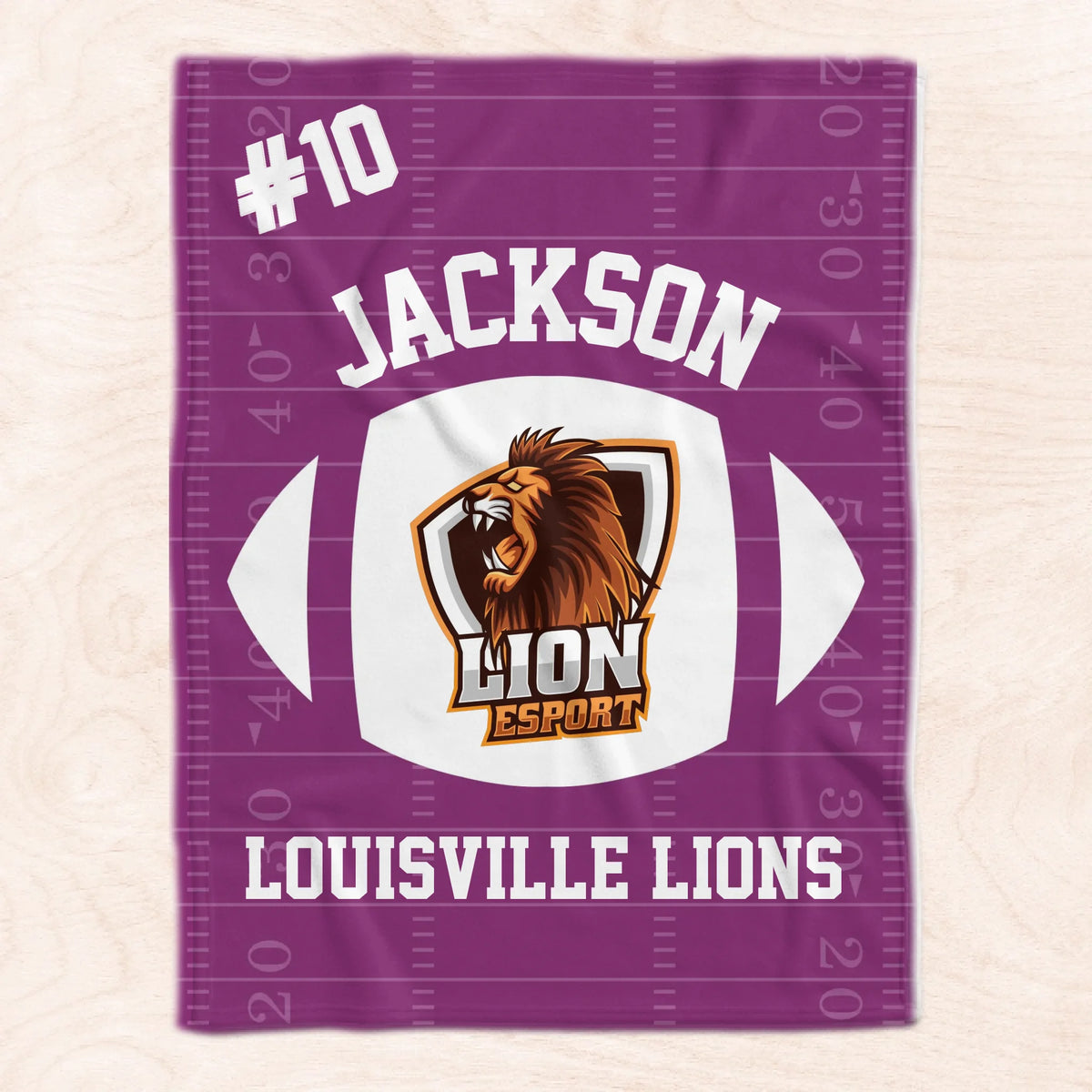 Football Team Name - Personalized Blanket , Perfect Football Gift For Fans, Moms &amp; Dads
