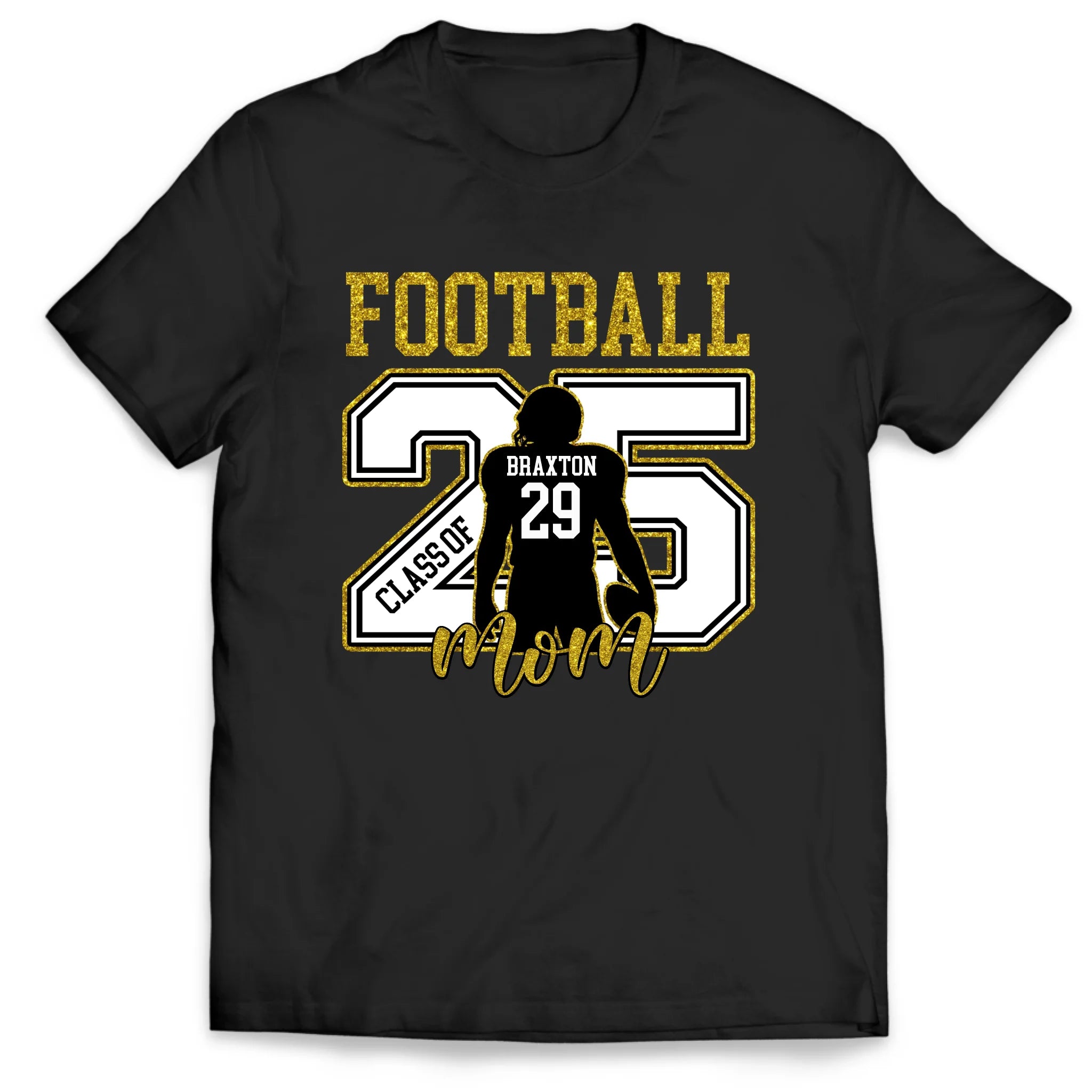 Football Mom Class Of 2026 - Personalized T-shirt, Gift for Football Mom/Grandma, Football Senior Mom Shirt