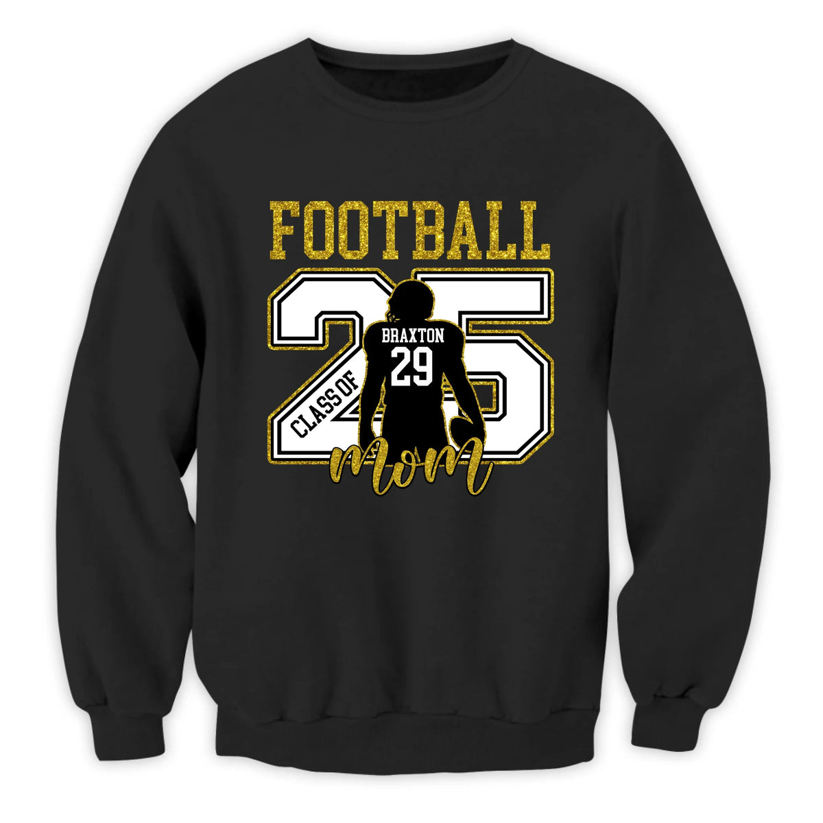 Football Mom Class Of 2026 - Personalized T-shirt, Gift for Football Mom/Grandma, Football Senior Mom Shirt