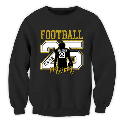 Football Mom Class Of 2026 - Personalized T-shirt, Gift for Football Mom/Grandma, Football Senior Mom Shirt