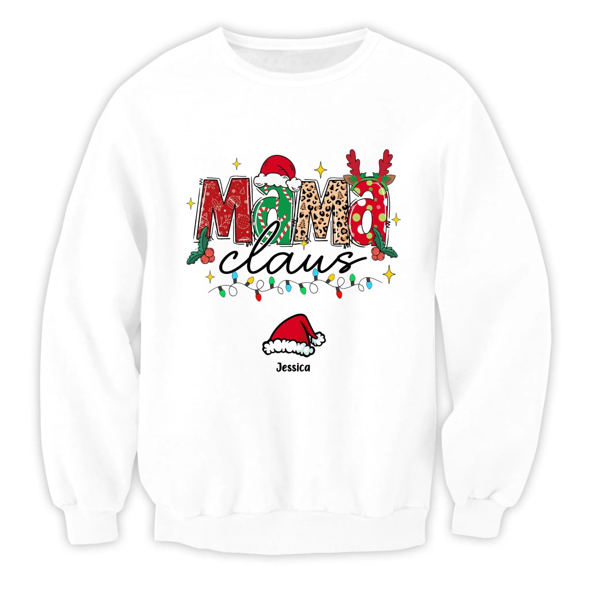 Christmas Mama Claus - Personalized T-Shirt, Gift For Grandma, Mom, Family