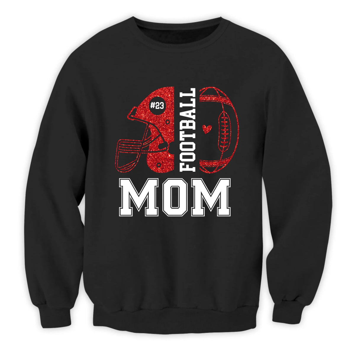 Giltter Football Mama - Personalized T-Shirt, Gift For Football Mom