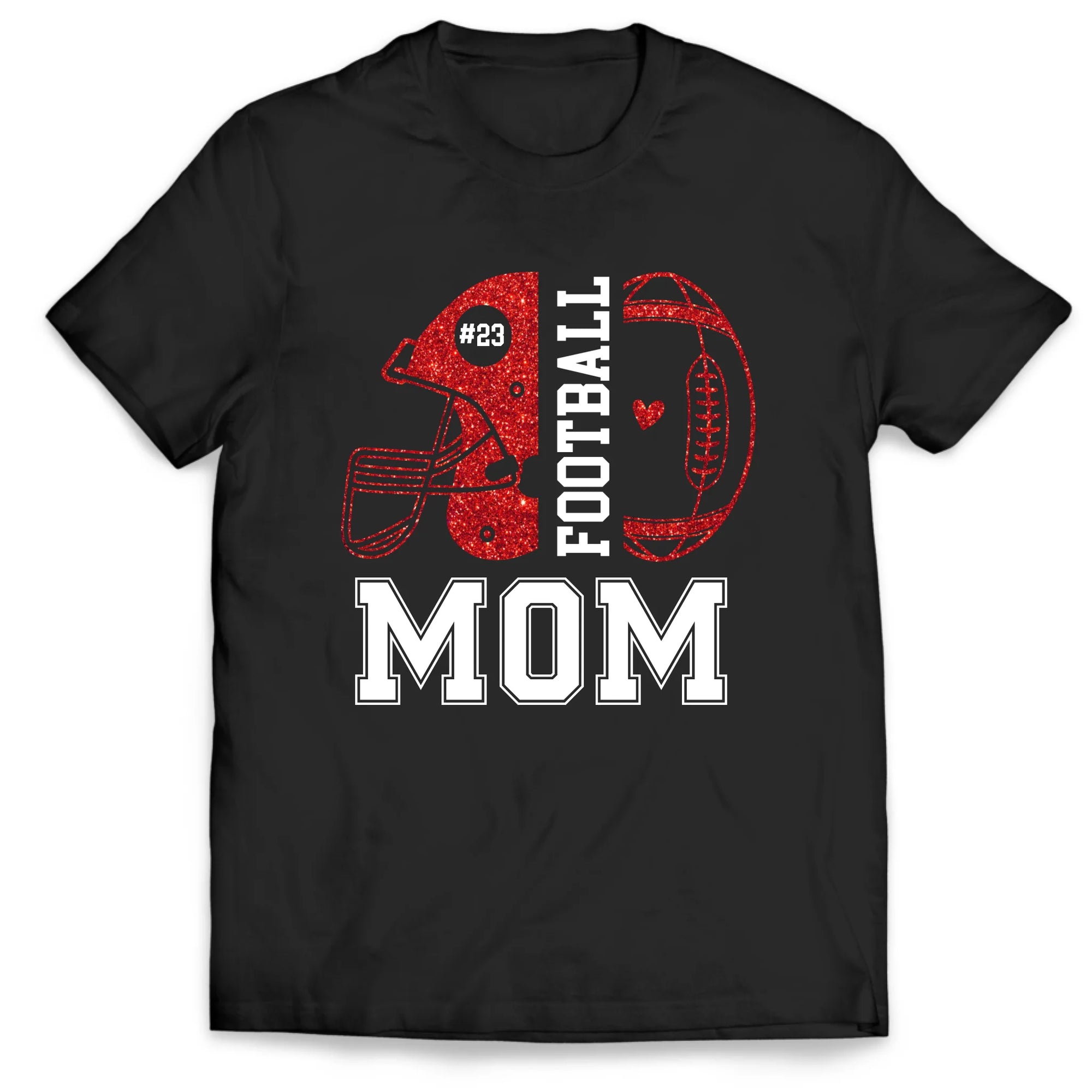 Giltter Football Mama - Personalized T-Shirt, Gift For Football Mom