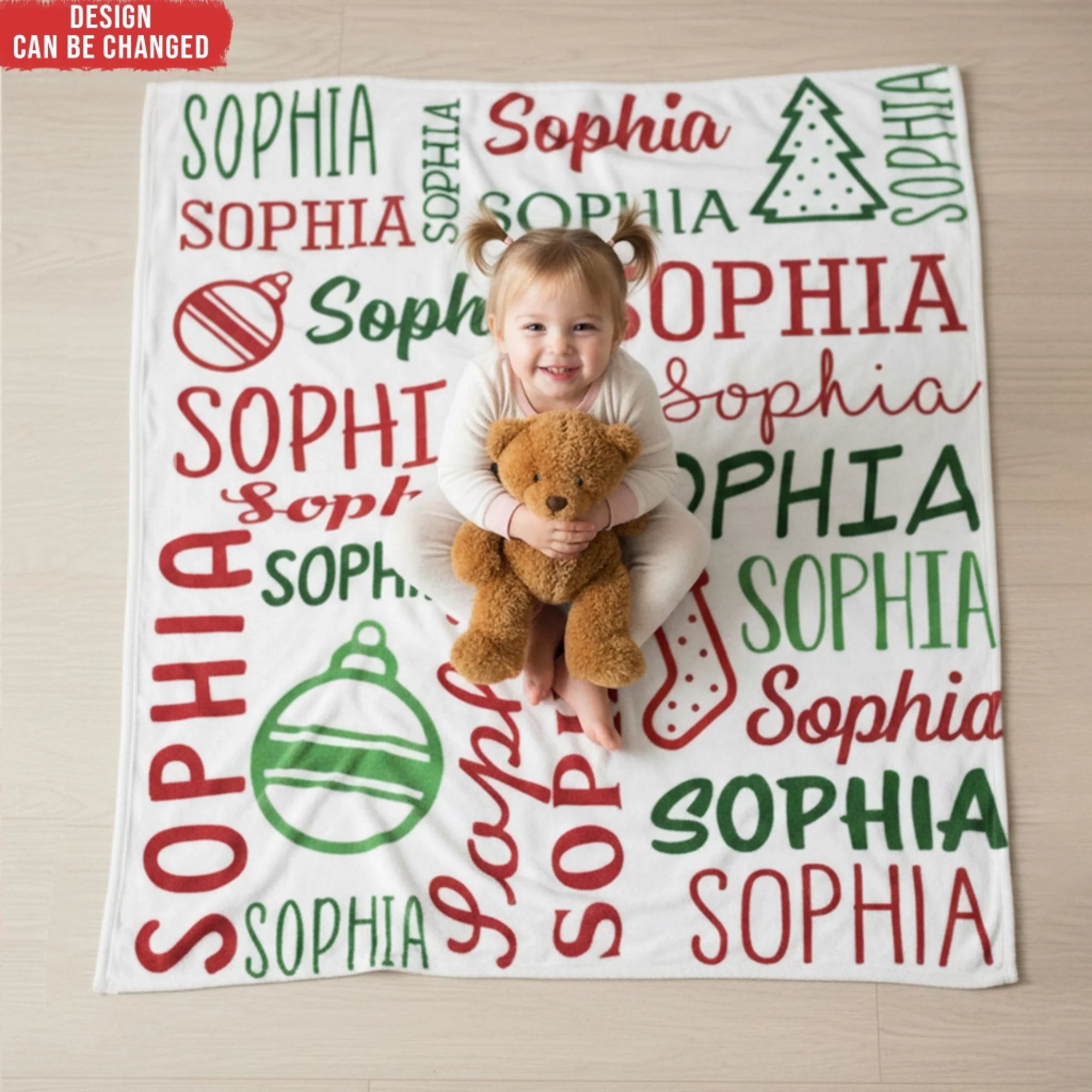 Holiday Kids Name - Personalized Blanket, Gift For Kids, Christmas Gift For Kids