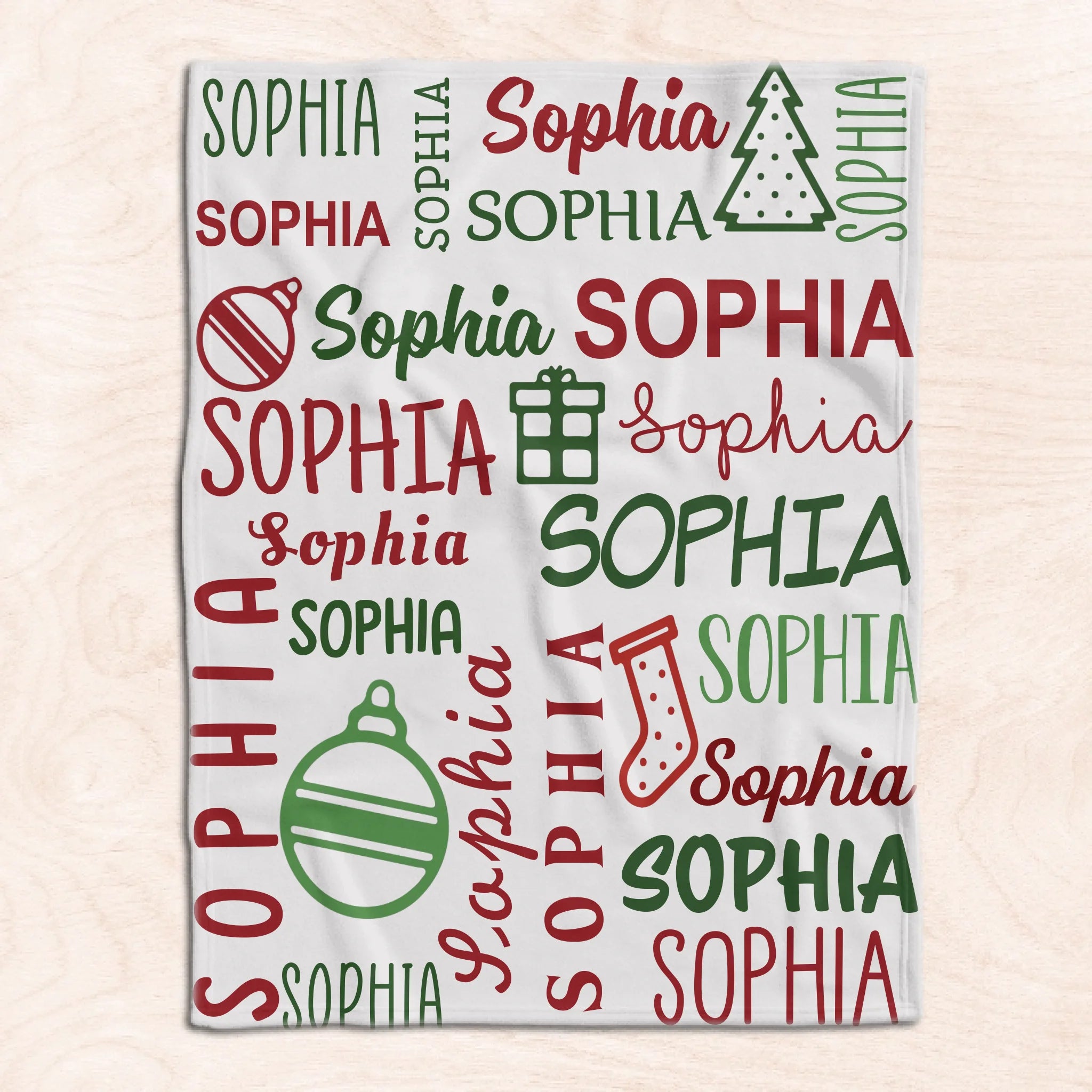 Holiday Kids Name - Personalized Blanket, Gift For Kids, Christmas Gift For Kids